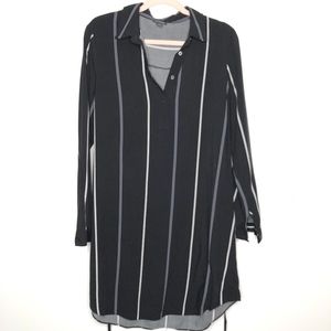 🌵 A.N.A STRIPED BLACK & WHITE SHIRT DRESS SIZE M